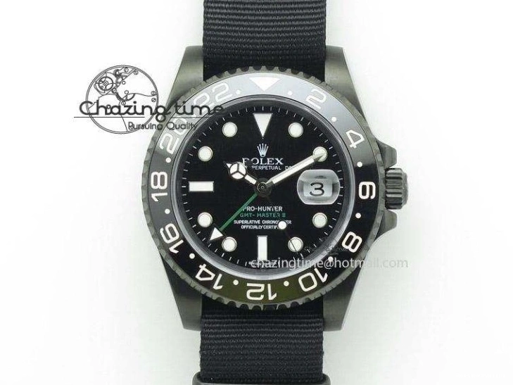 0416 Yacht-Master 116655 ARF SS Custom Made Black Ceramic Bezel on Oysterflex Rubber Strap A HighPerformance 3064